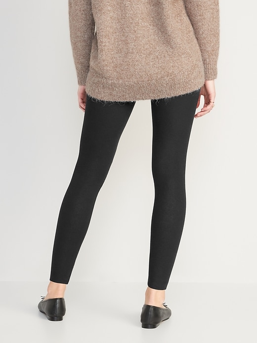 Image number 2 showing, High Waisted Rib-Knit Leggings for Women