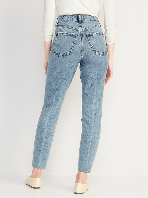 Image number 2 showing, Higher High-Waisted Button-Fly OG Straight Ripped Non-Stretch Jeans for Women