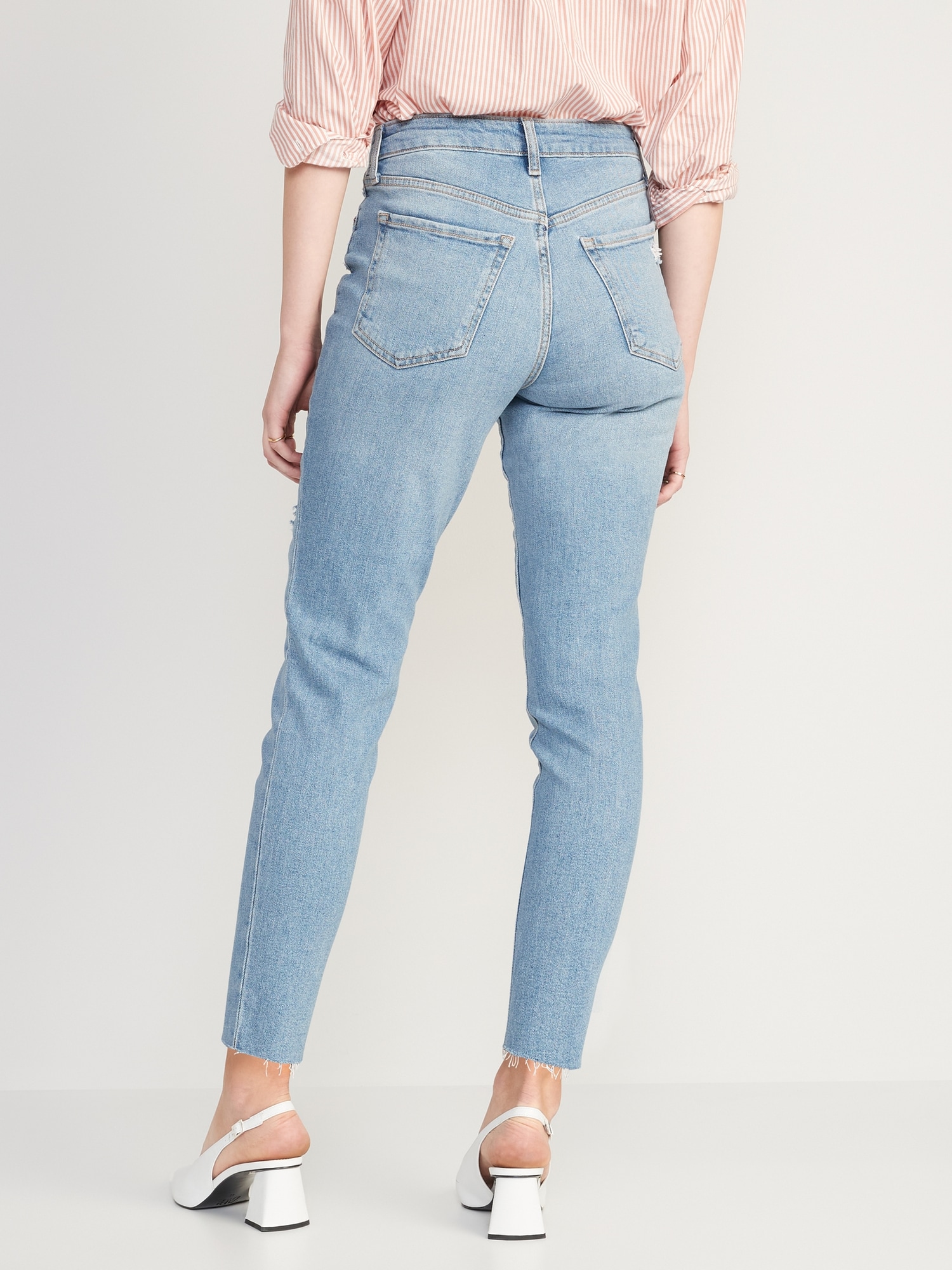 High-Waisted OG Straight Cut-Off Jeans for Women | Old Navy