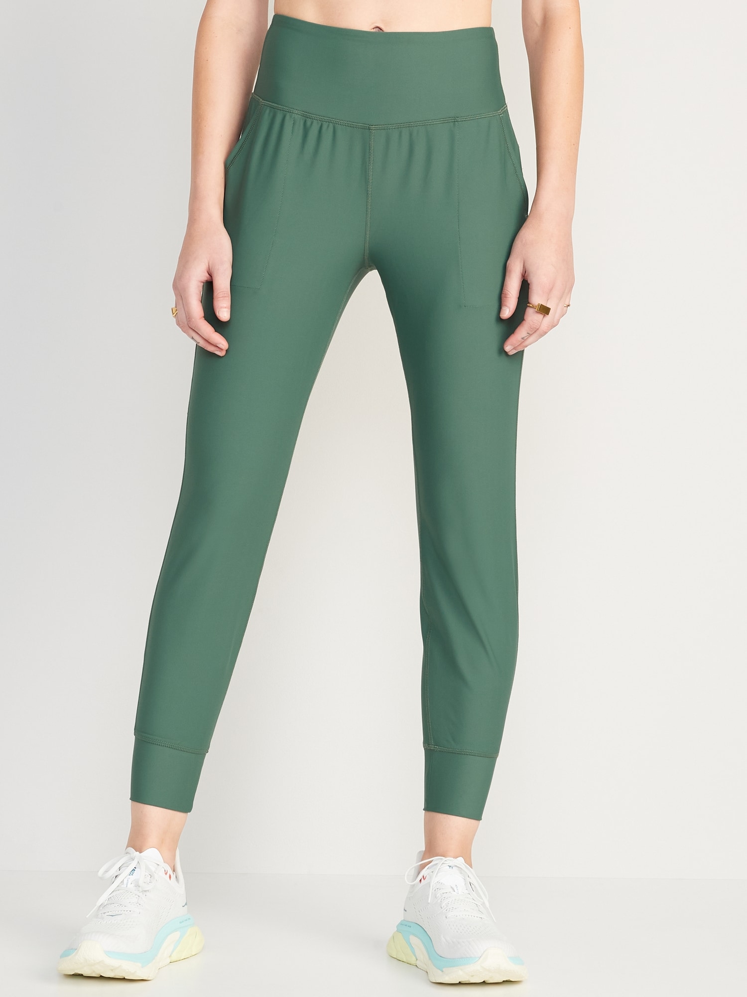 Old Navy High-Waisted PowerSoft 7/8-Length Joggers for Women green. 1