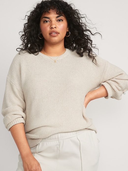 Image number 5 showing, Textured-Knit Tunic Sweater