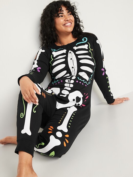 Image number 3 showing, Matching Halloween One-Piece Pajamas