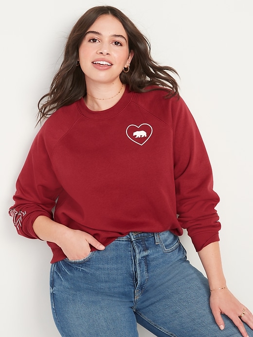 Image number 5 showing, Vintage Cropped Logo Graphic Sweatshirt for Women