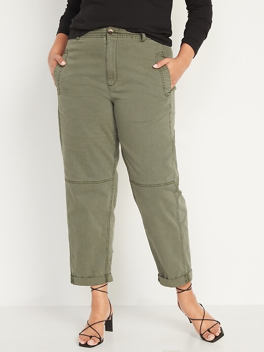 High-Waisted Slouchy Cropped Tapered Workwear Pants for Women, Old Navy