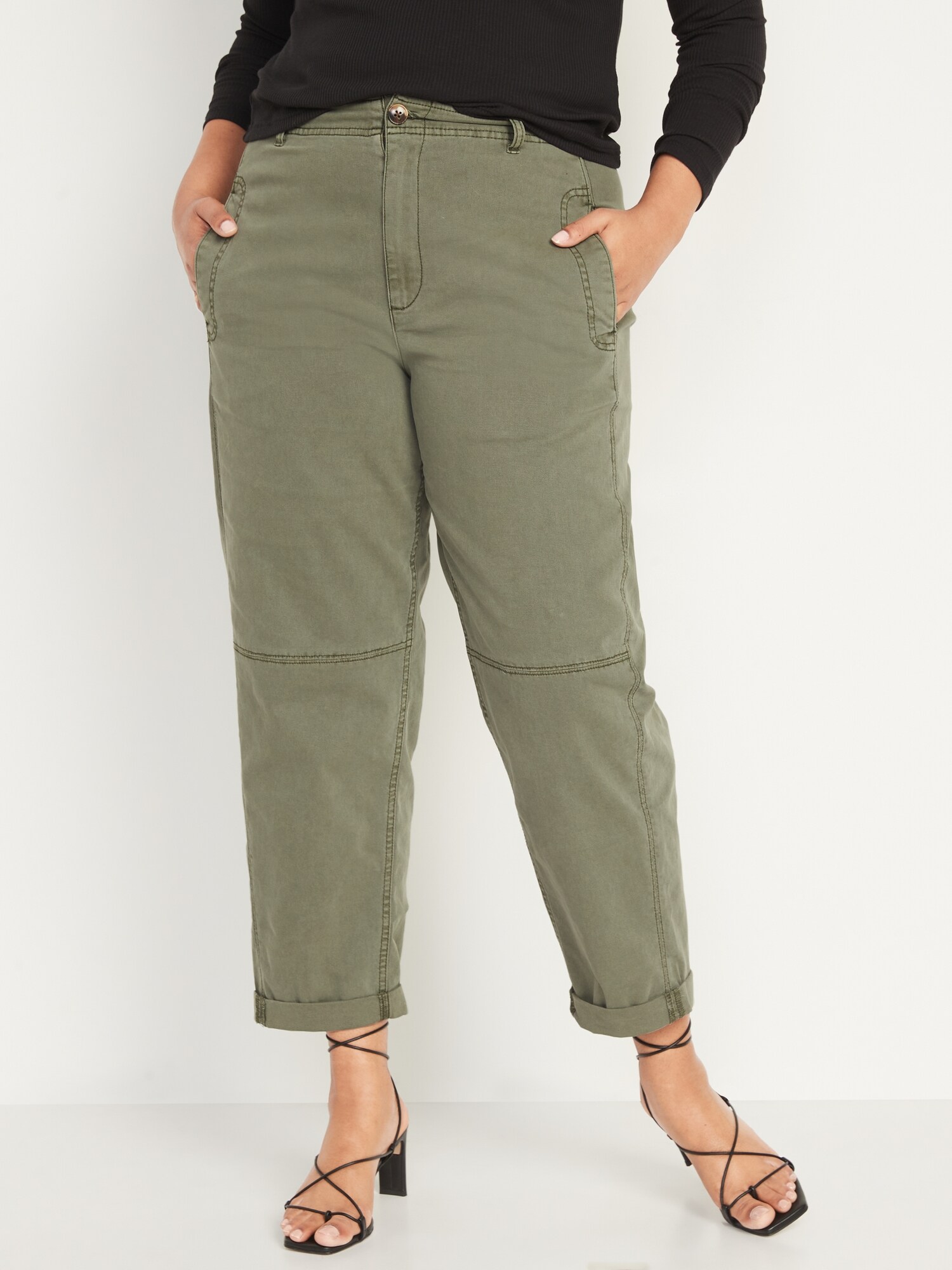 High-Waisted Slouchy Balloon Workwear Pants for Women