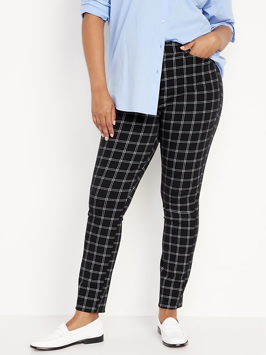 Image number 5 showing, High-Waisted Pixie Windowpane-Plaid Ankle Pants for Women