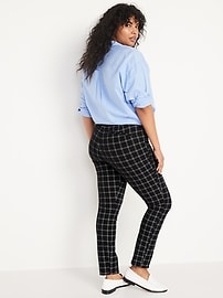 Black and white store checkered skinny jeans