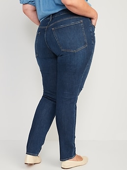 High-Waisted OG Straight Ripped Jeans for Women