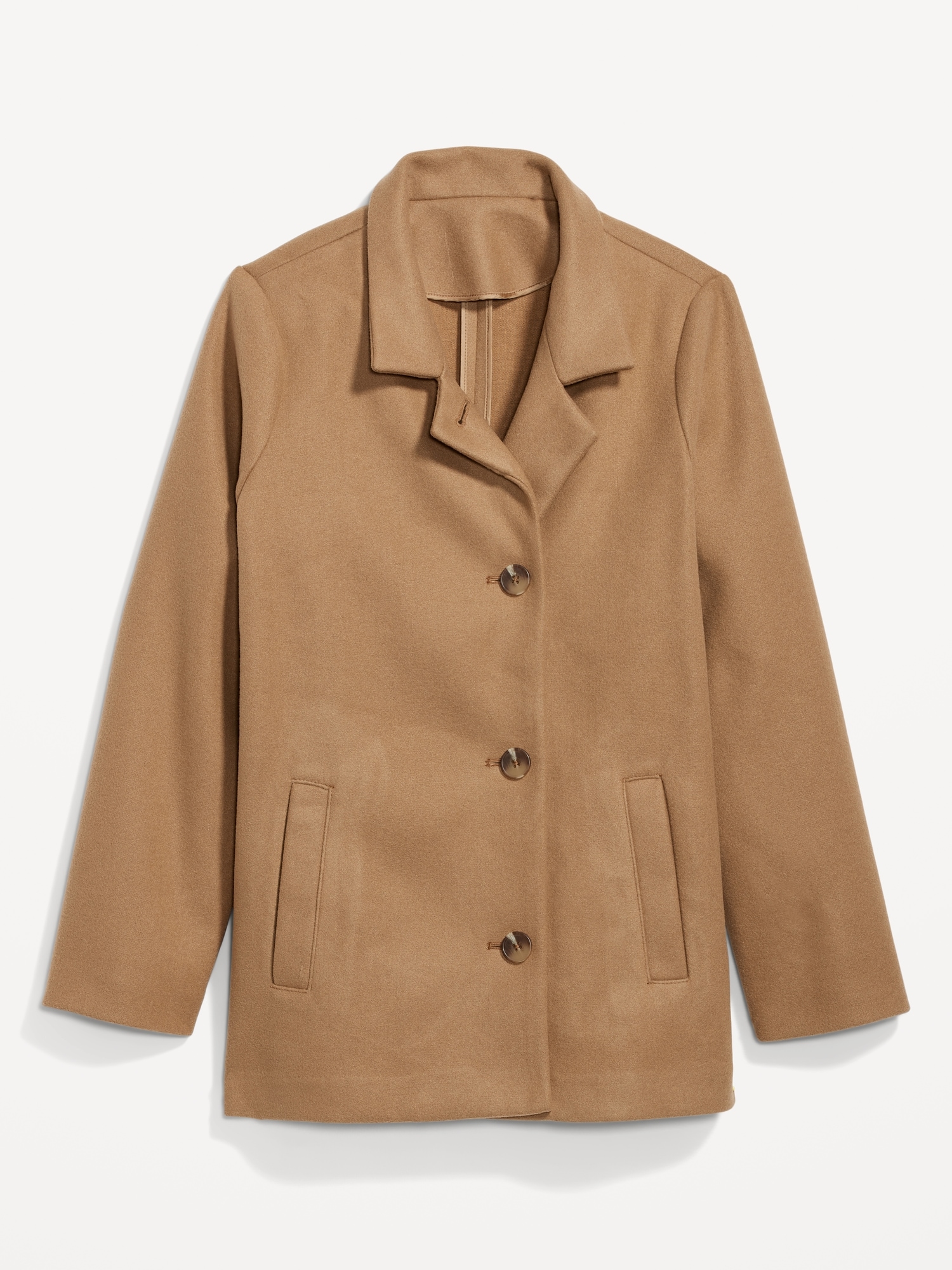 Manteau au fini doux brossé à devant boutonné pour Femme