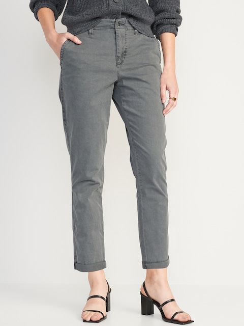Pantalon chino authentique à taille haute pour Femme - Panthère