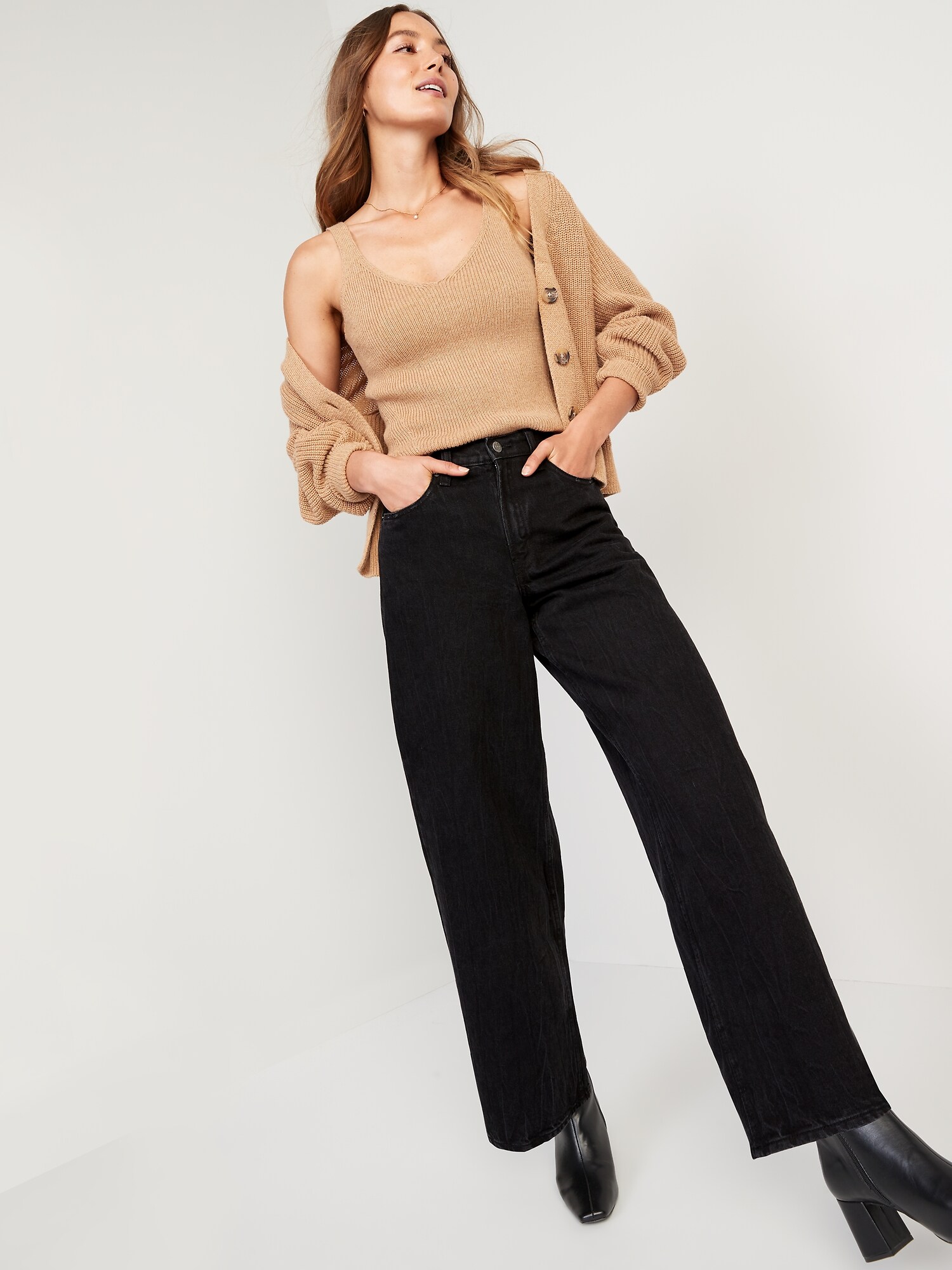 Extra High-Waisted Baggy Wide-Leg Jeans