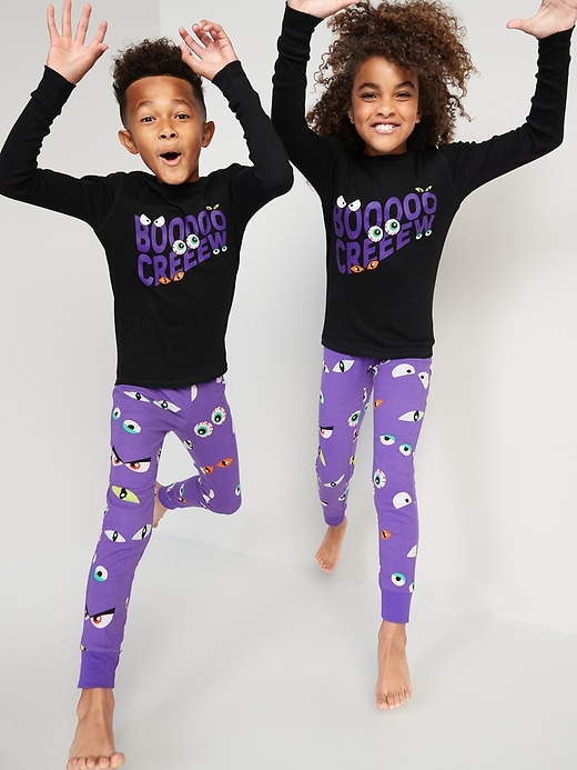 Voir une image plus grande du produit 1 de 2. Pyjama d’Halloween ajusté unisexe pour Enfant