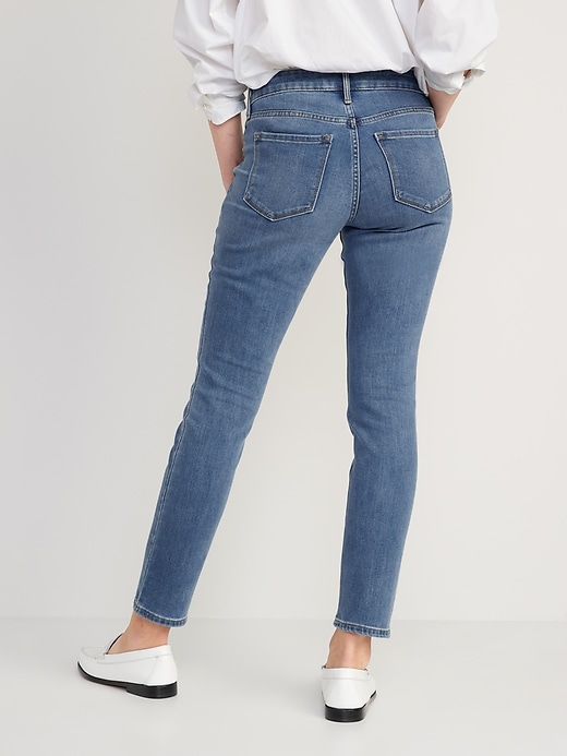 Image number 2 showing, Mid-Rise Power Slim Straight Jeans
