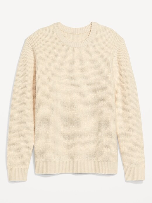 Image number 4 showing, Textured Waffle-Knit Crew-Neck Sweater