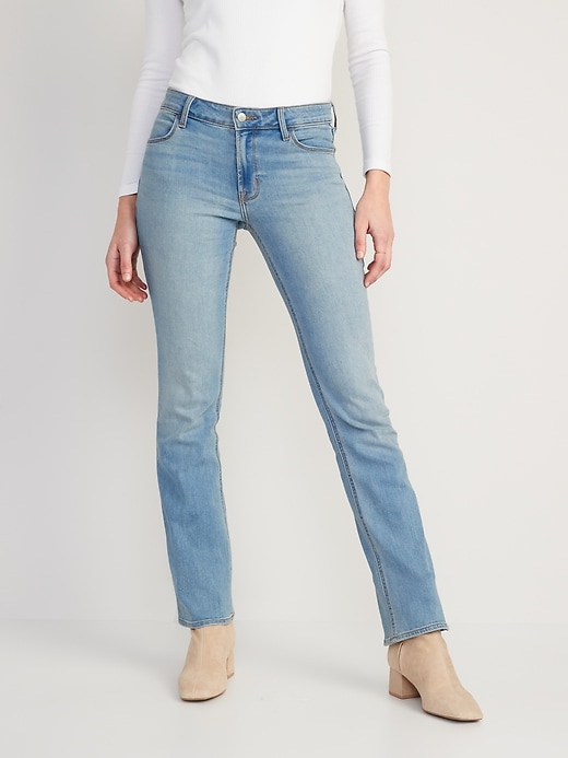 Image number 1 showing, Mid-Rise Wow Boot-Cut Jeans for Women