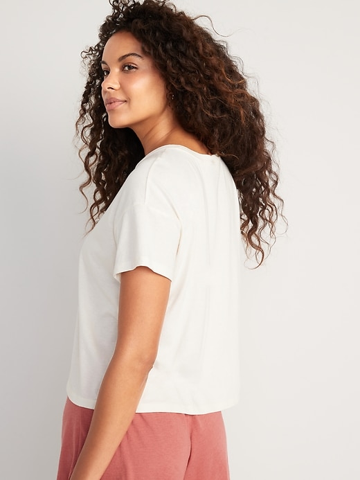 Image number 2 showing, Sunday Sleep Cropped Lounge T-Shirt