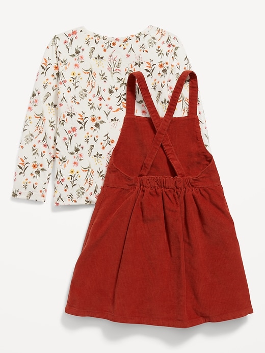 Girls cord pinafore hotsell