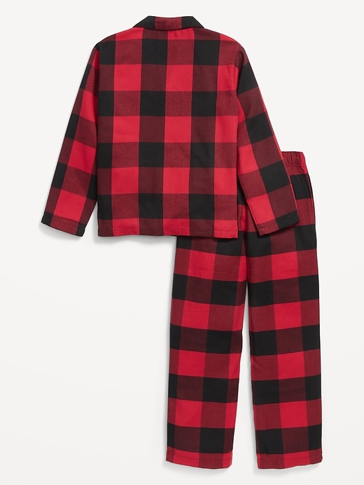 View large product image 2 of 3. Gender-Neutral Matching Flannel Pajama Set for Kids