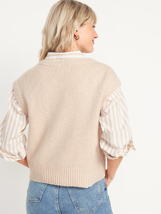 Image number 2 showing, Slouchy Layering Sweater Vest for Women