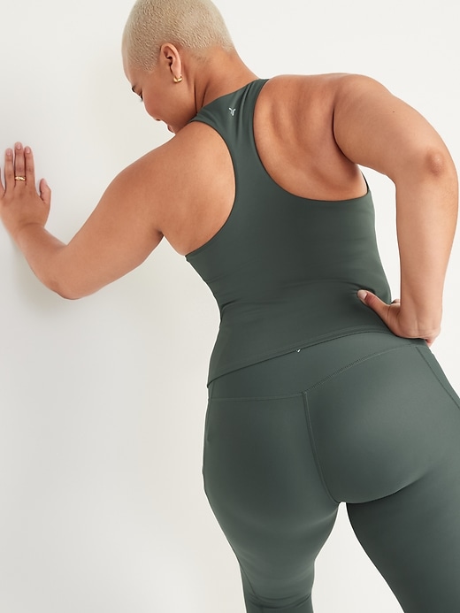 BALEAF Nuleaf Women's Workout Tank Tops Built in Bra Racerback Longline Sports  Bra Sleeveless Yoga Athletic Camisole Navy M - ShopStyle