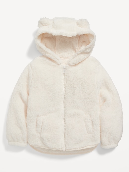 View large product image 1 of 1. Sherpa Critter Zip Hoodie for Toddler Girls