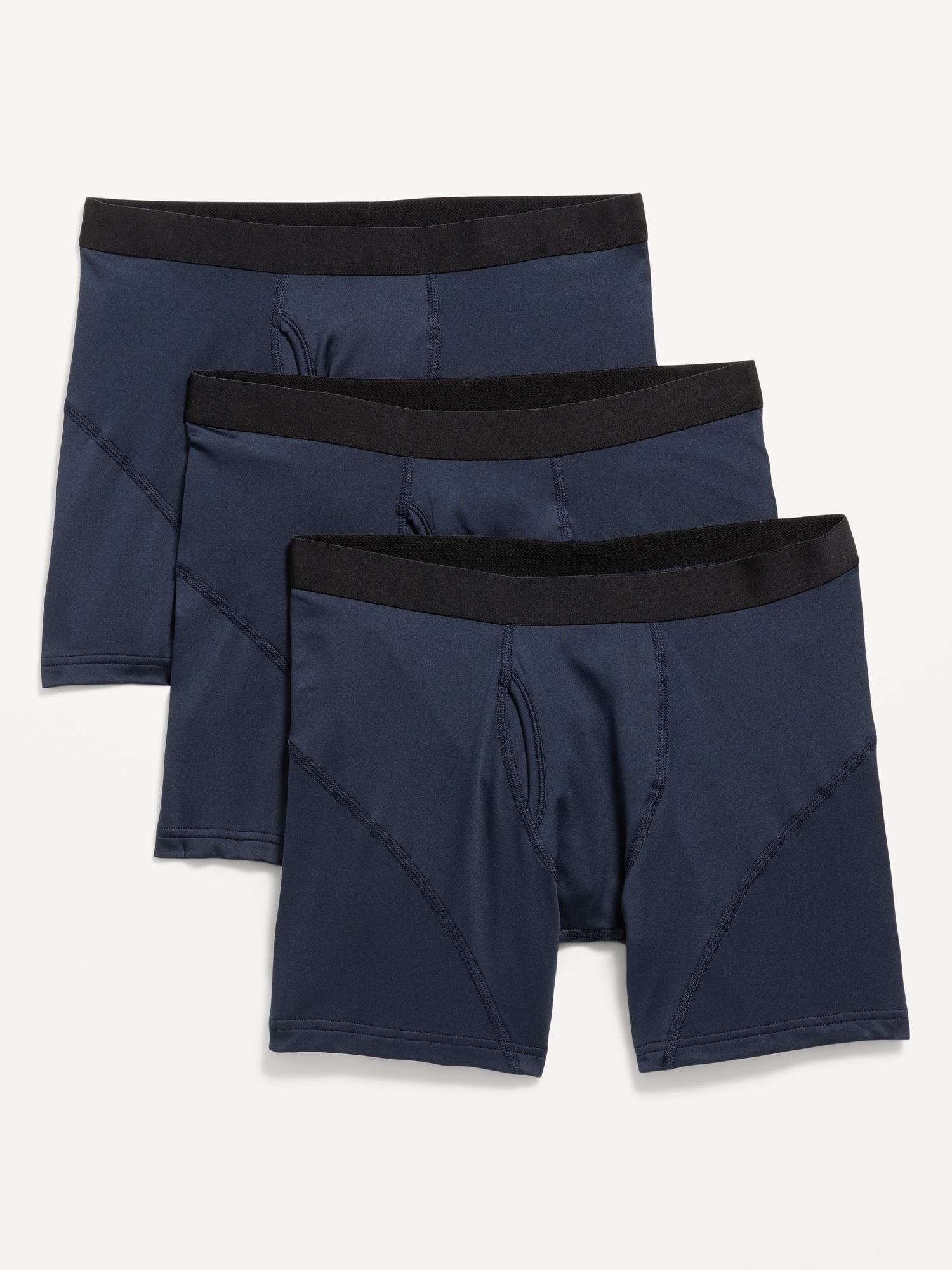 Old Navy Go-Dry Cool Performance Boxer-Briefs Underwear 3-Pack -- 5-inch inseam blue. 1