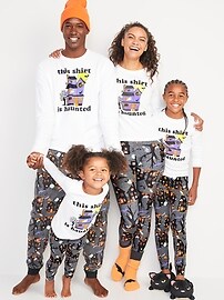View large product image 3 of 3. Gender-Neutral Matching Snug-Fit Printed Pajama Set for Kids