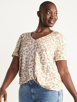 Short-Sleeve Luxe Printed T-Shirt for Women
