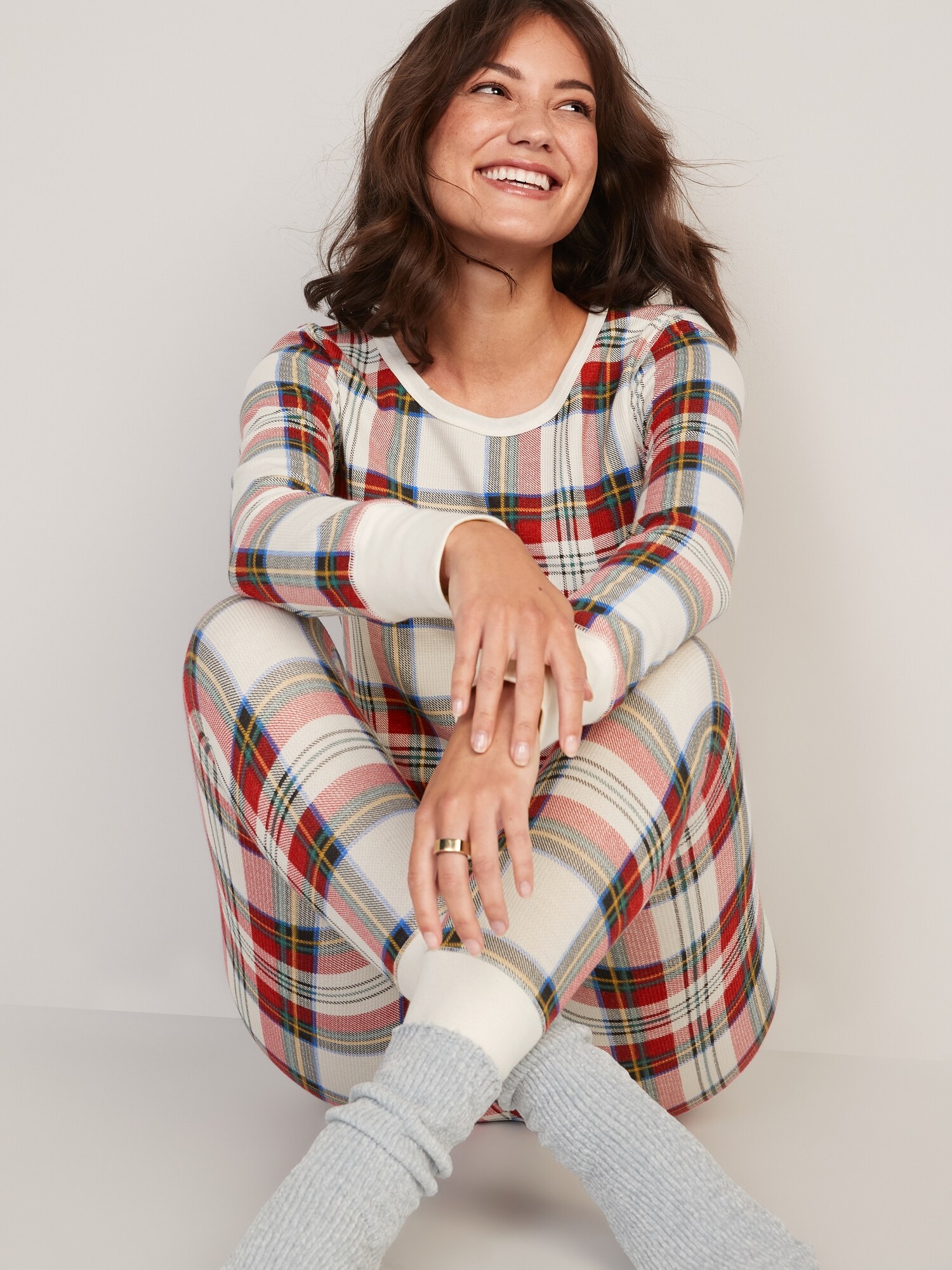 Printed ThermalKnit LongSleeve Pajama Top Old Navy