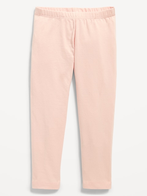 Jersey-Knit Full-Length Leggings for Toddler Girls - Pink
