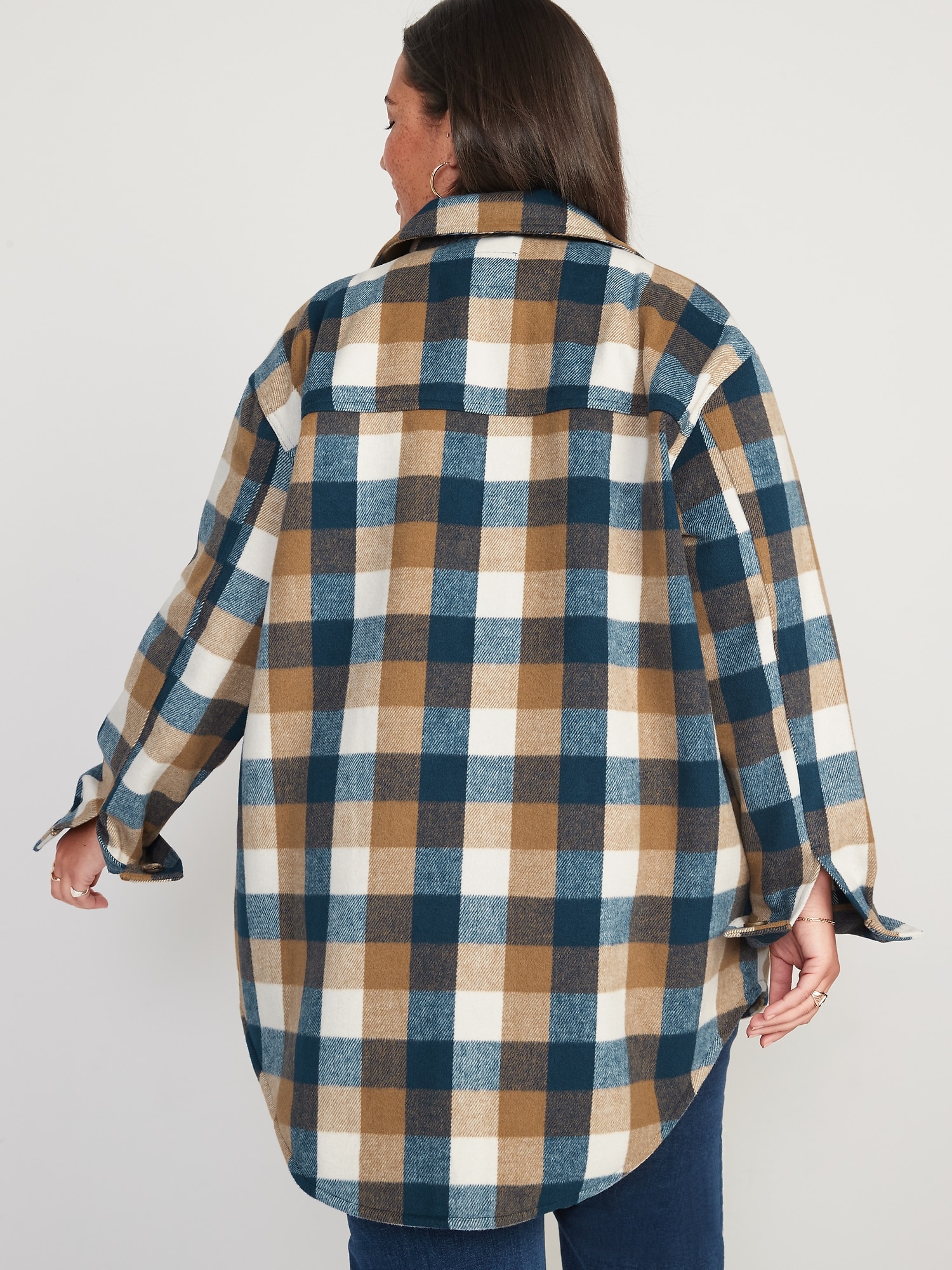 Plaid Soft-Brushed Utility Shacket for Women | Old Navy