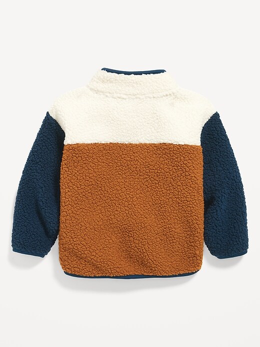View large product image 2 of 3. Unisex Color-Block Sherpa Jacket for Toddler