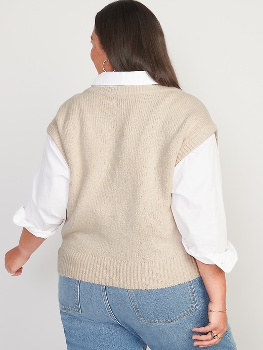Image number 8 showing, Slouchy Layering Sweater Vest for Women