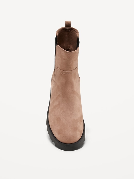 Image number 3 showing, Faux-Suede Chelsea Boots