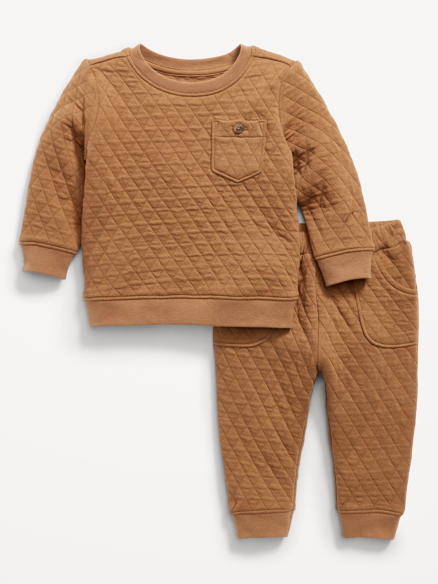 Quilted Top and Jogger Pants Set for Baby