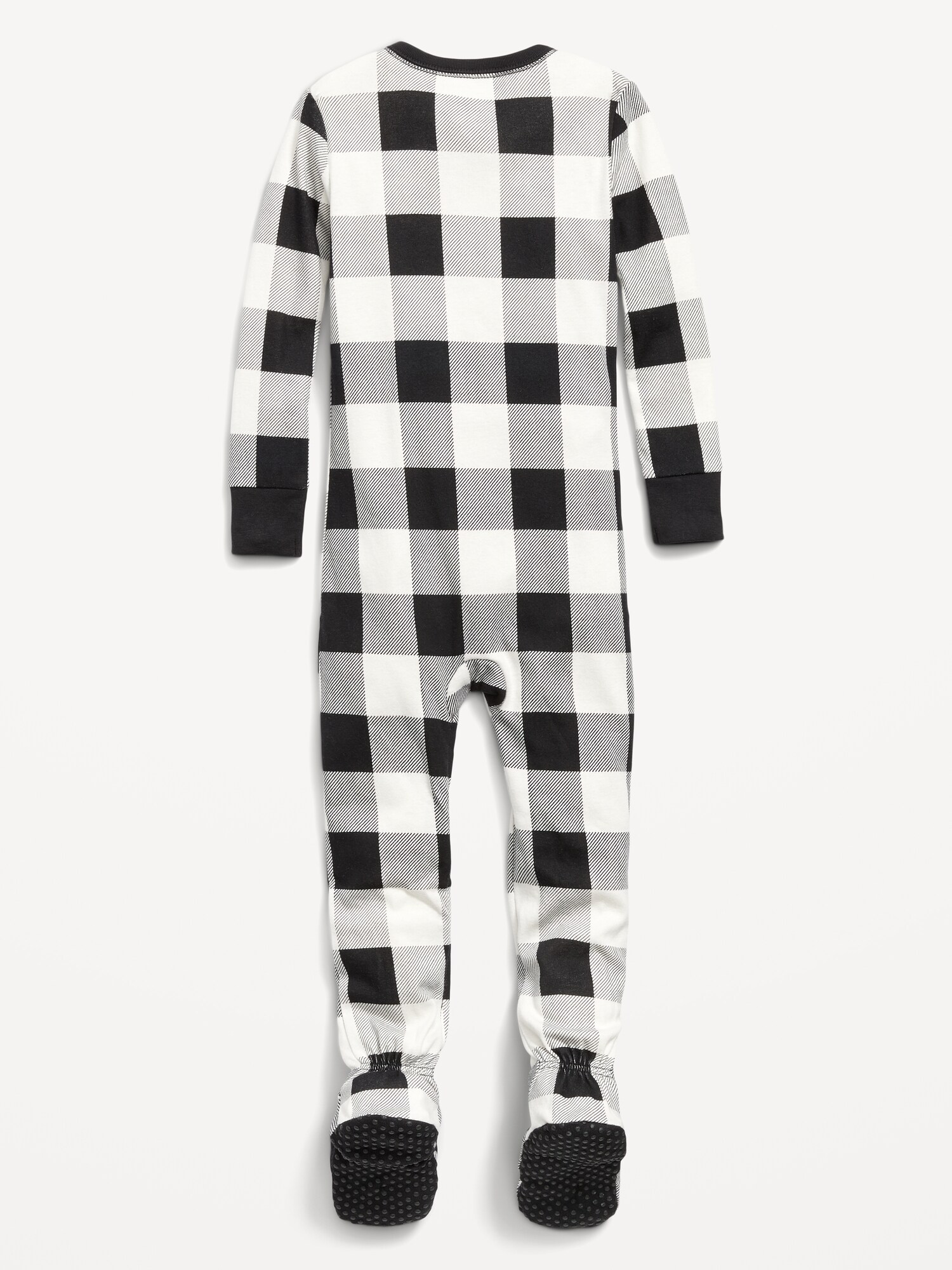 Unisex Matching Plaid Footed OnePiece Pajamas for Toddler & Baby Old