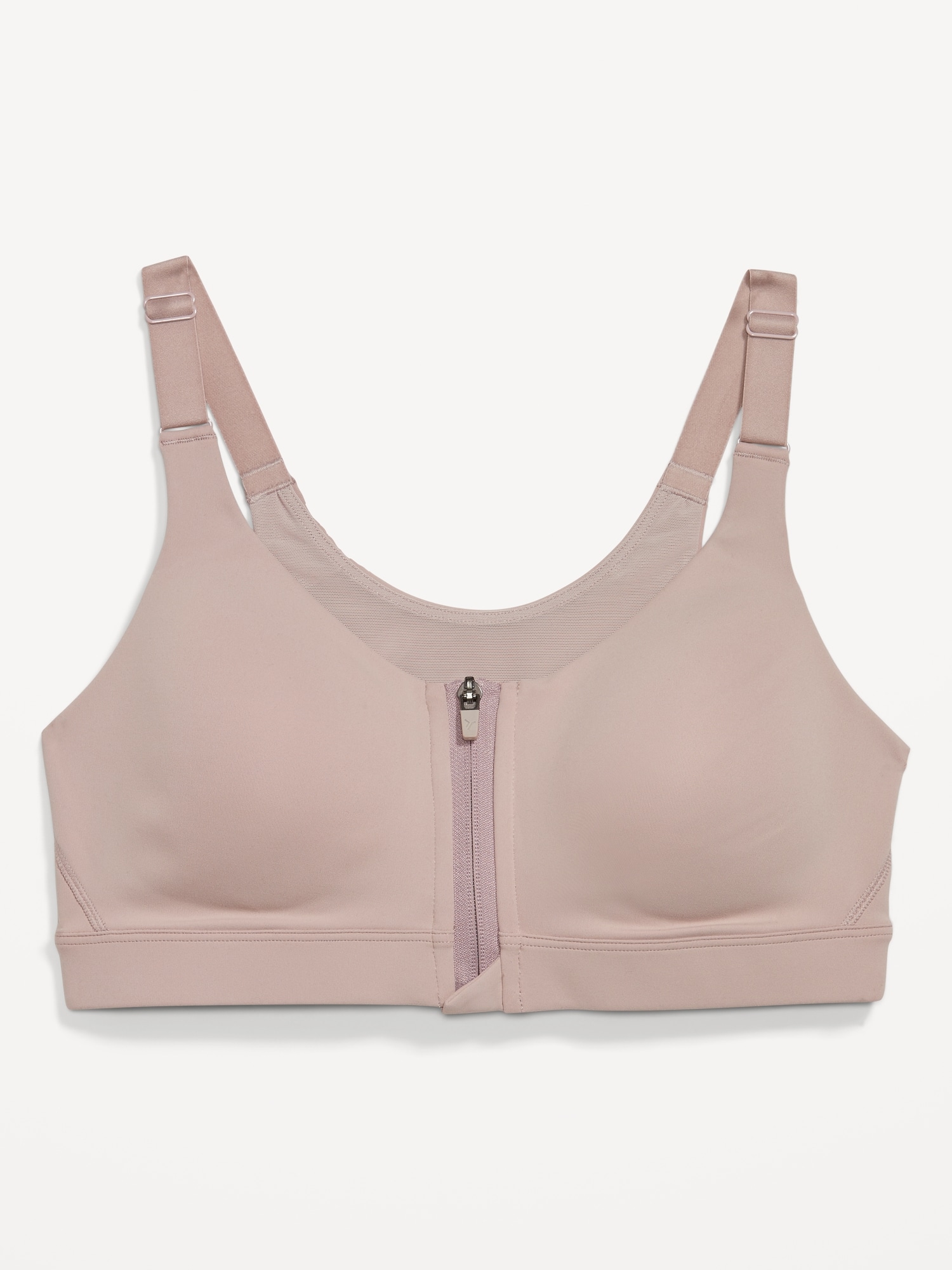 Old Navy High-Support PowerSoft Zip-Front Sports Bra for Women 38DDD-48D pink. 1