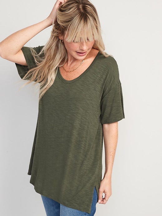 Image number 1 showing, Oversized Luxe Tunic T-Shirt
