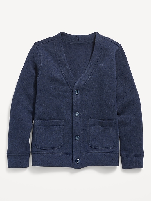 View large product image 2 of 3. Long-Sleeve Button-Front  Sweater-Fleece Cardigan for Boys