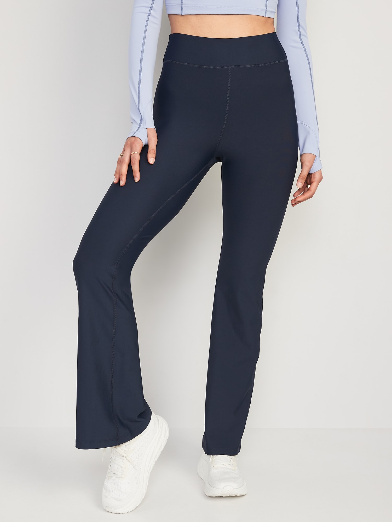 Old Navy Extra High-Waisted PowerSoft Flare Leggings for Women blue. 1