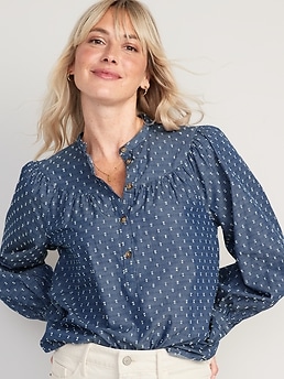 Old navy cheap polka dot blouse