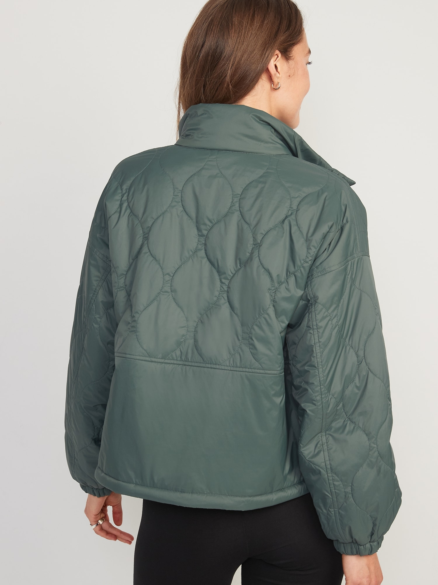 Packable Oversized Water-Resistant Quilted Jacket for Women