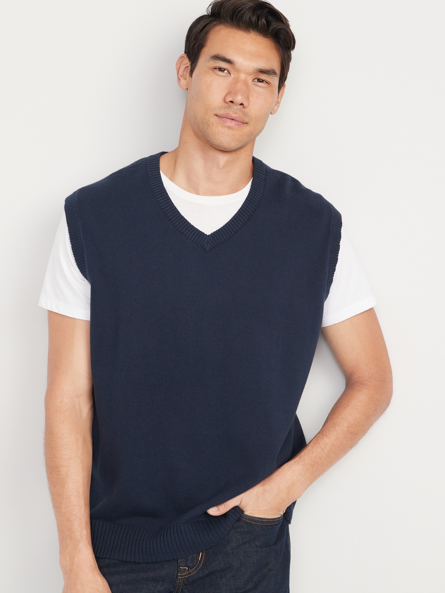 Navy deals sweater vest