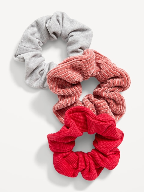 Chouchou à cheveux en tissus variés pour Femme (paquet de 3)