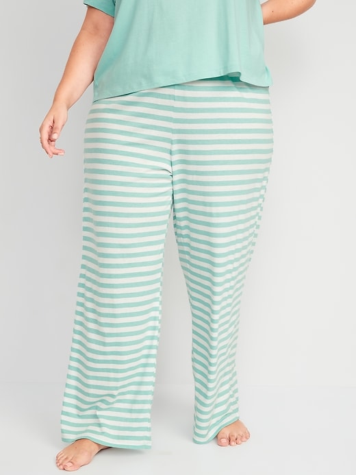 High-Waisted Sunday Sleep Wide-Leg Pajama Pants