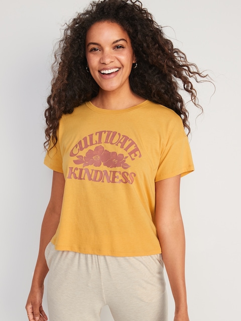 Sunday Sleep Cropped Lounge T-Shirt