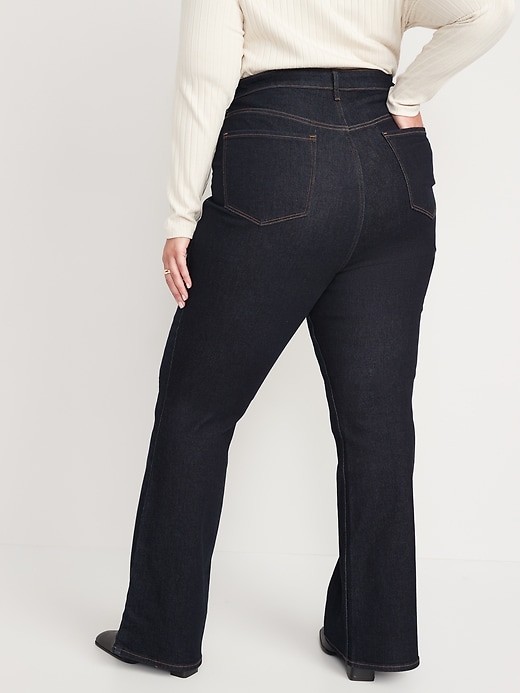 Image number 8 showing, Higher High-Waisted Pintuck Flare Jeans for Women