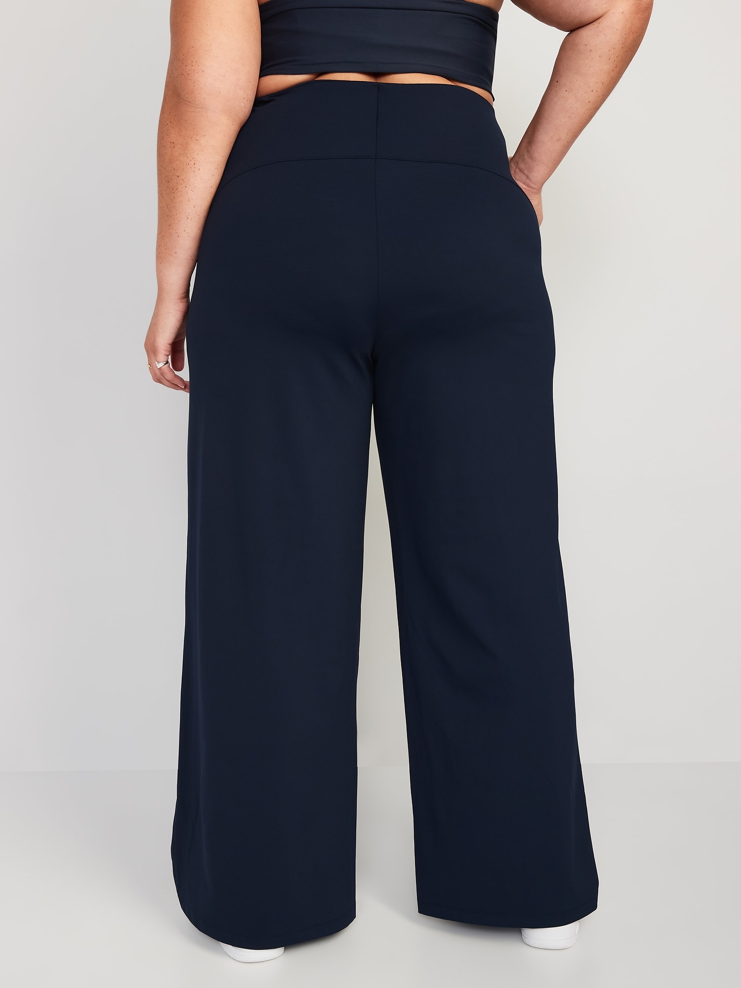 High Waisted PowerSoft Wide Leg Pants For Women Old Navy