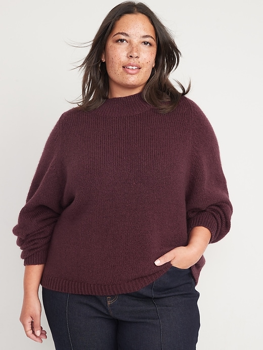 Image number 7 showing, Cozy Mock-Neck Sweater for Women