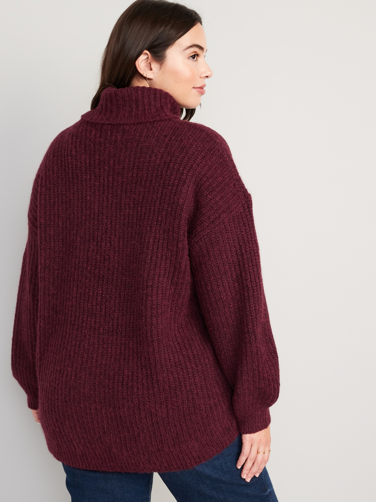 Tunic length hot sale turtleneck sweaters